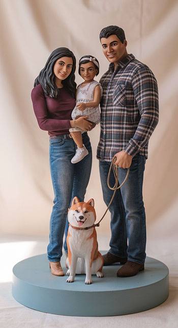 Family Miniature Replica Statue