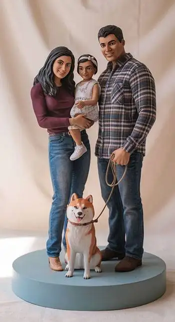 Family Miniature Replica Statue